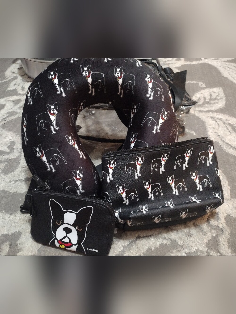 Marc tetro 4 Piece Travel Set Boston Terrier